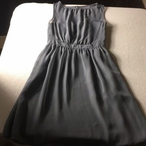 Cute grey dress. Size 2. Sheer overlay